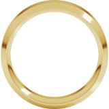 14K Yellow Gold 7 mm Beveled-Edge Comfort-Fit Flat Band Size 9.5