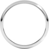 10K White Gold 2.5 mm Half Round Band Size 8