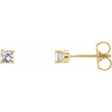 14K Yellow Gold Imitation Diamond Youth Earrings