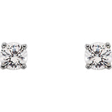 Sterling Silver Imitation Diamond Youth Earrings