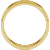 14K Yellow Gold 7 mm Stepped-Edge Flat Band Size 8