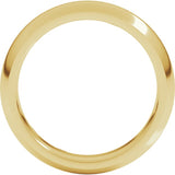14K Yellow Gold 4.5 mm Comfort-Fit Half Round Band Size 9