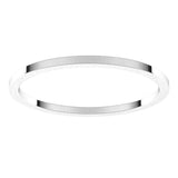 14K White Gold 1 mm Flat Band Size 5.5