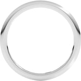 14K White Gold 1 mm Comfort-Fit Half Round Band Size 9