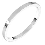 14K White Gold 1.5 mm Flat Band Size 6