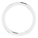 14K White Gold 1.5 mm Comfort-Fit Half Round Band Size 5