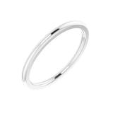 14K White Gold 1.5 mm Comfort-Fit Half Round Band Size 7