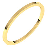 14K Yellow Gold 1 mm Flat Band Size 5.5