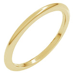 14K Yellow Gold 1.5 mm Comfort-Fit Half Round Band Size 6