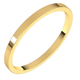 14K Yellow Gold 1.5 mm Flat Band Size 6
