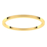 14K Yellow Gold 1 mm Flat Band Size 6.5