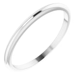 Platinum 1.5 mm Half Round Band Size 7