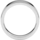 10K White Gold 7 mm Comfort-Fit Flat Band Size 13.5