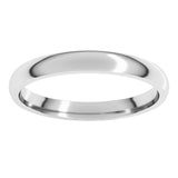 Sterling Silver 2.5 mm Lightweight Comfort-Fit Half Round Band Size 7