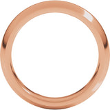 18K Rose Gold 5 mm Comfort-Fit Half Round Band Size 8