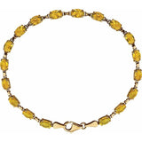 14K Yellow Gold Natural Citrine 7 1/4