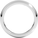 14K White Gold 4 mm Comfort-Fit Half Round Band Size 10