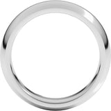 14K White Gold 6 mm Comfort-Fit Half Round Band Size 7