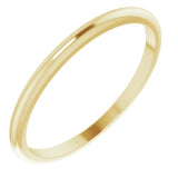 10K Yellow Gold 1.5 mm Half Round Band Size 6