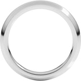 14K White Gold 3 mm Comfort-Fit Half Round Band Size 4