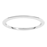 Platinum 1 mm Comfort-Fit Half Round Band Size 4.5