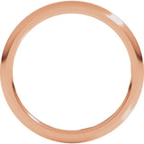 14K Rose Gold 1.5 mm Comfort-Fit Half Round Band Size 7