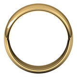 14K Yellow Gold 8 mm Half Round Band Size 9