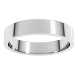 14K White Gold 4 mm Flat Band Size 5