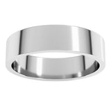 14K White Gold 5 mm Flat Band Size 8