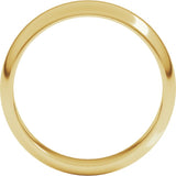 14K Yellow Gold 5 mm Half Round Band Size 7