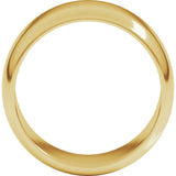 14K Yellow Gold 10 mm Half Round Band Size 7