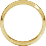14K Yellow Gold 6 mm Half Round Band Size 5