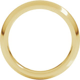 18K Yellow Gold 4 mm Comfort-Fit Half Round Band Size 10