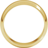 14K Yellow Gold 7 mm Half Round Band Size 7