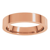 14K Rose Gold 4 mm Comfort-Fit Flat Band Size 8.5