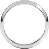 14K X1 White Gold 4 mm Half Round Band Size 11.5
