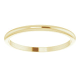 14K Yellow Gold 1.5 mm Half Round Band Size 11