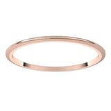 10K Rose Gold 1 mm Half Round Band Size 5.5