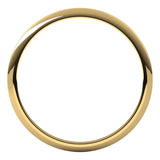 10K Yellow Gold 1 mm Half Round Band Size 8