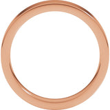 10K Rose Gold 4 mm Comfort-Fit Flat Band Size 6.5