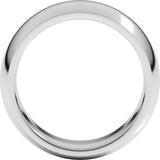 14K White Gold 8 mm Comfort-Fit Half Round Band Size 13