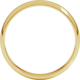10K Yellow Gold 4 mm Lightweight Half Round Band Size 12