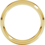 18K Yellow Gold 6 mm Beveled-Edge Comfort-Fit Flat Band Size 12