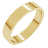 14K Yellow Gold 4 mm Flat Band Size 9.5