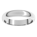14K White Gold 4 mm Half Round Band Size 4.5