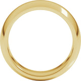 14K Yellow Gold 8 mm Comfort-Fit Half Round Band Size 9.5