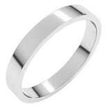 14K White Gold 3 mm Flat Band Size 6.5