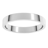 14K White Gold 3 mm Flat Band Size 6.5