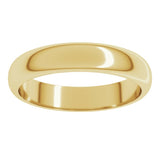 14K Yellow Gold 4 mm Half Round Band Size 5.5