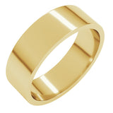 18K Yellow Gold 6 mm Flat Band Size 8